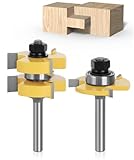 APLUS 8mm Groove und Tongue Zunge und Nut Set Router Bit Set Oberfräser Holzbearbeitung Fräsen Holzschneider Werkzeug für Graviermaschine Trimmmaschine