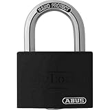 ABUS Vorhängeschloss T65AL/40 myLOCK - individuell beschreibbar - Spindschloss - massiver Aluminium-Schlosskörper - ABUS-Sicherheitslevel 5 - Schwarz