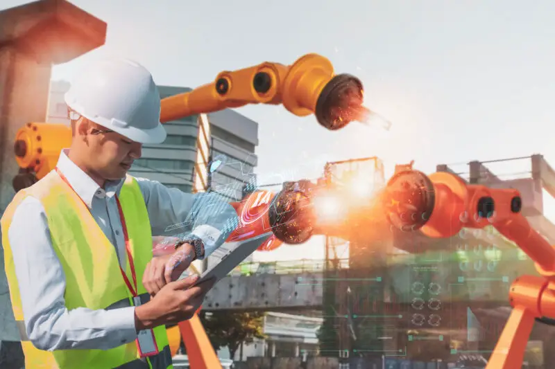 Roboter auf der Baustelle